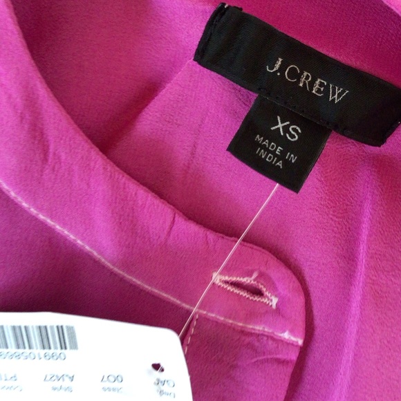 J Crew PINK Tie Dyed 100% SILK tunic NWT XS - Picture 10 of 11